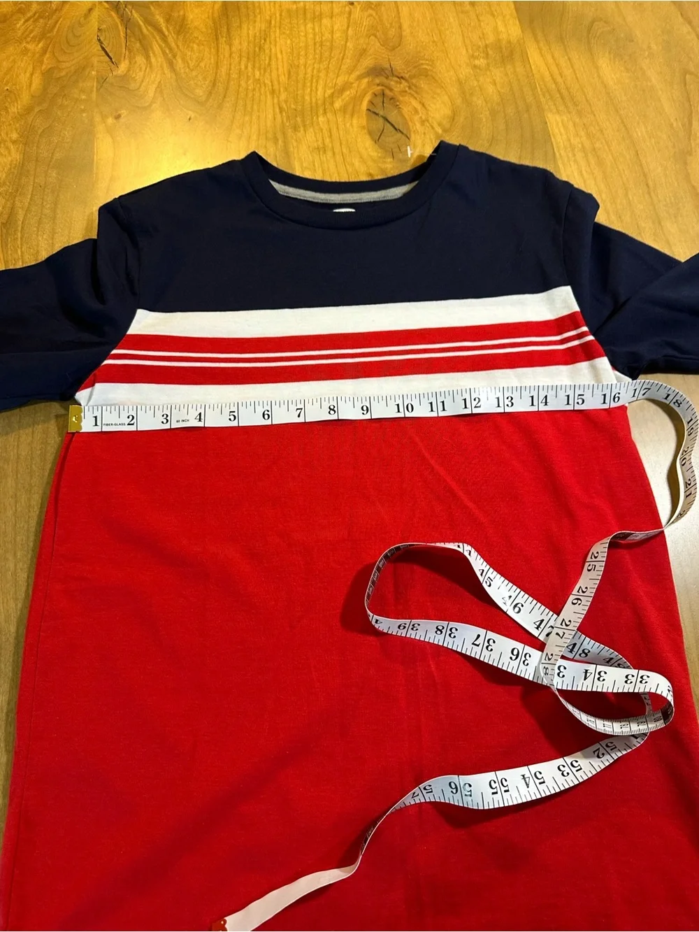 Old Navy Boys Colorblock Long Sleeve Tee Red Navy White XL 14-16 NWT